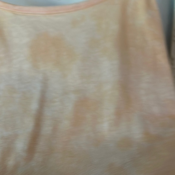 AMERICAN EAGLE | Peach Tie Dye Cropped Relaxed Cami Tank Top Ruffle Hem Peplum - Picture 5 of 15